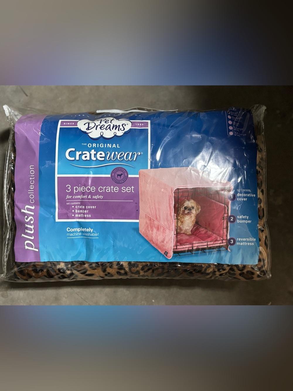 Cratewear Plush Collection Pink 3-Piece Crate Set